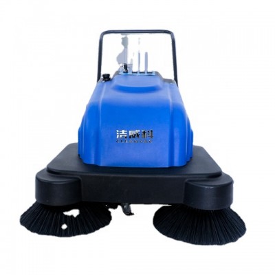 CLEANVAC Parking Lot Industrial Electric Hand Pushed Walk Behind Sweeper